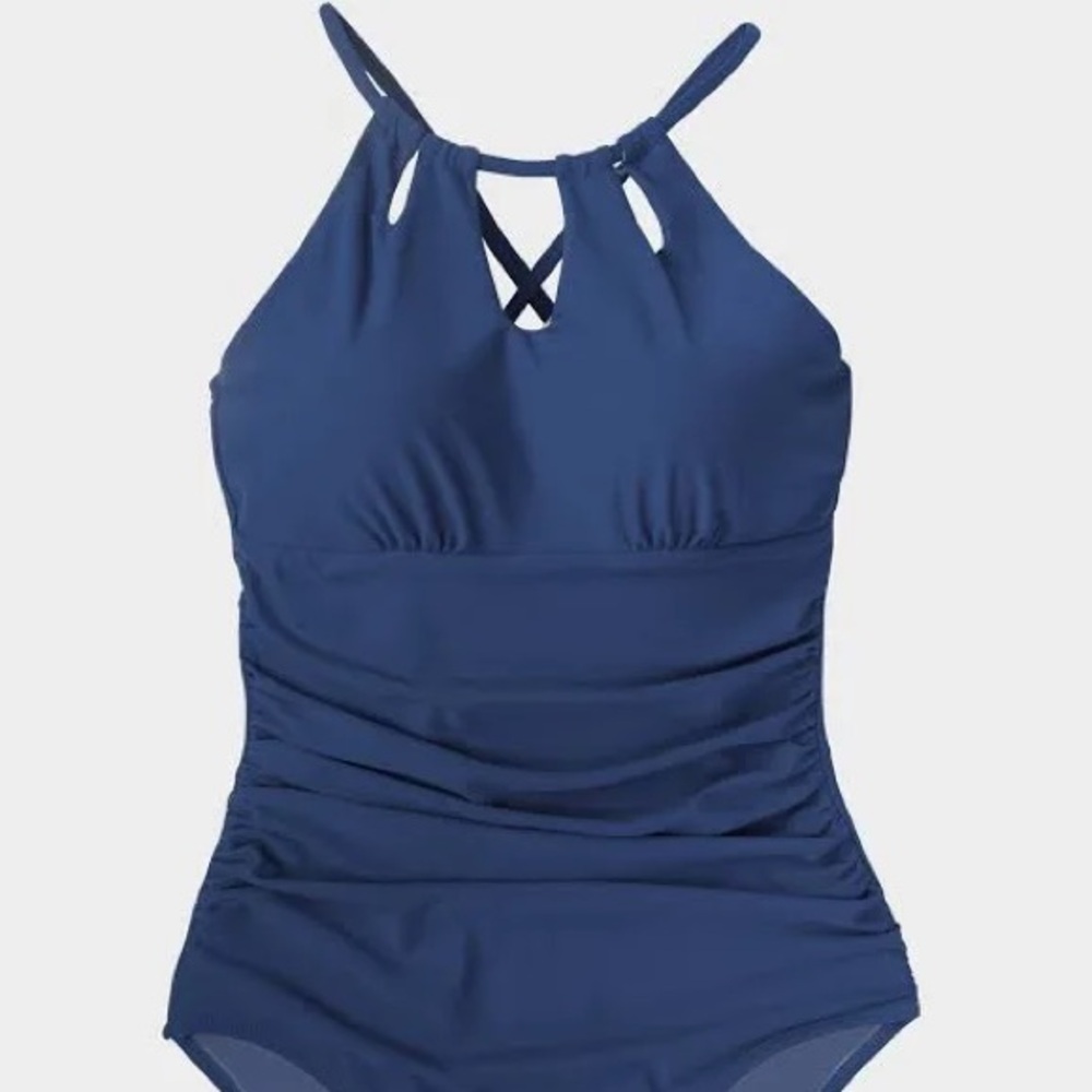 Cupshe High-Neck Cut-Out One Piece Swimsuit